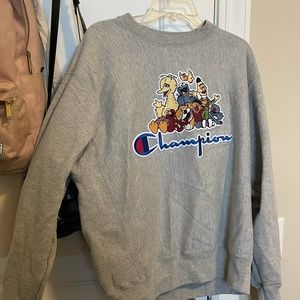 Gray Sesame Street Champion Sweatshirt